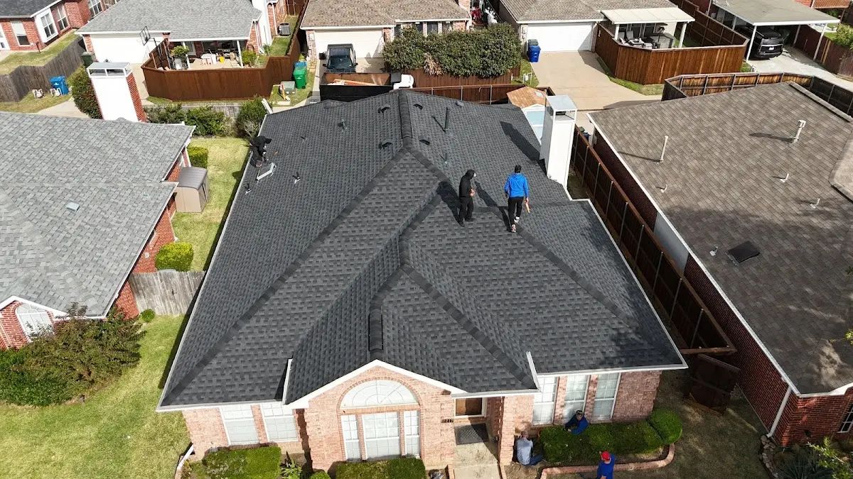 Slate & Tile Roof Repair work in progress on a Gainesville property